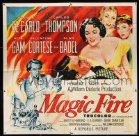 1f201 MAGIC FIRE 6sh '55 William Dieterle, art of Yvonne De Carlo & Alan Badel as Richard Wagner!