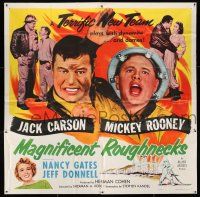 1f202 MAGNIFICENT ROUGHNECKS 6sh '56 Jack Carson & Mickey Rooney play with dynamite & dames!