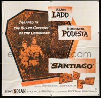 1f233 SANTIAGO 6sh '56 Alan Ladd & Rossana Podesta trapped in killer-caverns of the Caribbean!