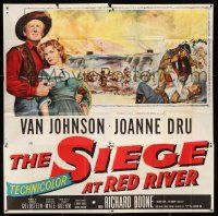 1f241 SIEGE AT RED RIVER 6sh '54 Van Johnson & pretty Joanne Dru in western action!