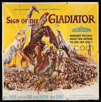 1f242 SIGN OF THE GLADIATOR 6sh '59 Michelangelo Antonioni's Nel segno di Roma, Reynold Brown art!