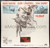 1f264 TRUE GRIT int'l 6sh '69 John Wayne as Rooster Cogburn, Kim Darby, Glen Campbell