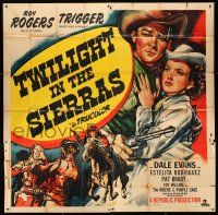 1f265 TWILIGHT IN THE SIERRAS 6sh '50 art of Roy Rogers riding Trigger & c/u with Dale Evans!