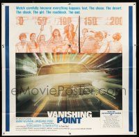 1f267 VANISHING POINT int'l 6sh '71 car chase cult classic, cool different larger car image!