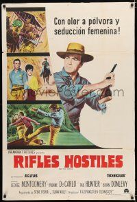 1f348 HOSTILE GUNS Argentinean '67 George Montgomery, Yvonne De Carlo, Tab Hunter