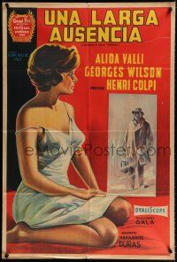 1f364 LONG ABSENCE Argentinean '61 great artwork of sexy Alida Valli in nightgown!