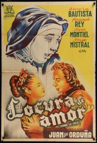 1f367 MAD QUEEN Argentinean '48 Juan de Orduna's Locura de amor, Aurora Bautista, cool art!