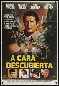 1f376 NAKED FACE Argentinean '84 action art of Roger Moore, Elliott Gould & Rod Steiger!