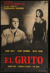 1f384 OUTCRY Argentinean '59 Michelangelo Antonioni's Il Grido, Alida Valli, Steve Cochran!