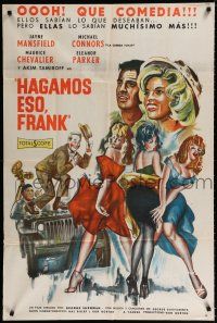 1f386 PANIC BUTTON Argentinean '64 art of Maurice Chevalier, Jayne Mansfield & sexy ladies!