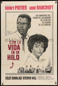 1f400 SLENDER THREAD Argentinean '66 Sidney Poitier keeps Anne Bancroft from committing suicide!