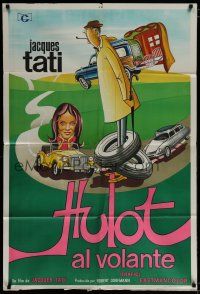 1f413 TRAFFIC Argentinean '71 great wacky art of Jacques Tati as Mr. Hulot by Aler!