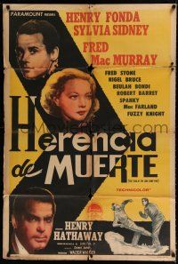 1f414 TRAIL OF THE LONESOME PINE Argentinean R40s Sylvia Sidney, Henry Fonda, Fred MacMurray