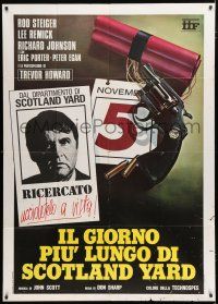 1f429 5TH OF NOVEMBER Italian 1p '75 Rod Steiger on wanted poster + gun & dynamite, different!