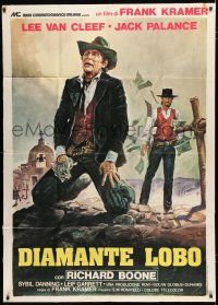 1f449 BULLET FROM GOD Italian 1p '76 Lee Van Cleef, Jack Palance, cool spaghetti western art!