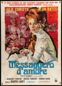 1f480 GO BETWEEN Italian 1p '71 different Cesselon art of Julie Christie, directed by Joseph Losey!