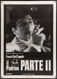 1f481 GODFATHER PART II Italian 1p '75 great different image of Al Pacino, Francis Ford Coppola!