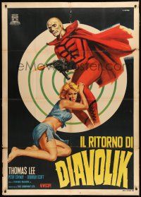 1f483 GOLDEN BAT Italian 1p '68 Ogon Batto, art of wild skull-faced Japanese hero by Casaro!