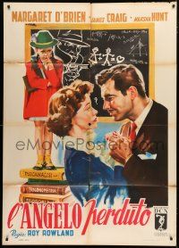 1f518 LOST ANGEL Italian 1p '51 Ciriello art of cute Margaret O'Brien, James Craig & Marsha Hunt!