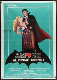 1f519 LOVE AT FIRST BITE Italian 1p '79 different vampire art of George Hamilton as Dracula!