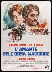 1f521 LOVER OF THE GREAT BEAR Italian 1p '72 art of Giuliano Gemma & Senta Berger by Casaro!