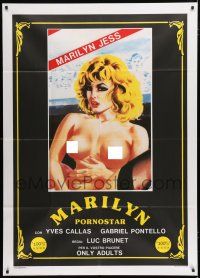 1f525 MARILYN PORNOSTAR Italian 1p '86 art of sexy naked Marilyn Jess, French sexploitation!