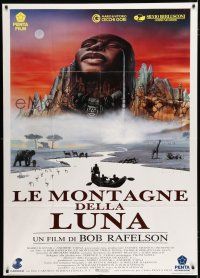 1f531 MOUNTAINS OF THE MOON Italian 1p '90 Bob Rafelson, completely different art by Cecchini!