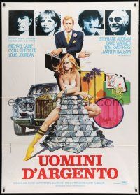 1f562 SILVER BEARS Italian 1p '77 Michael Caine, sexy Cybill Shepherd, cool different artwork!