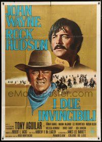 1f582 UNDEFEATED Italian 1p '69 John Wayne & Rock Hudson rode where no one else dared!