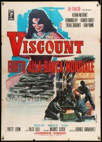 1f588 VISCOUNT Italian 1p '67 Bonazzi art of criminals robbing huge safe + girl with cash!