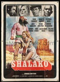 1f100 SHALAKO Italian 2p R70s Sean Connery as Shalako, sexy Brigitte Bardot, different art!