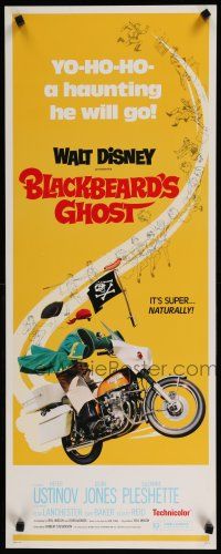 1j465 BLACKBEARD'S GHOST insert R76 Walt Disney, artwork of wacky invisible pirate Peter Ustinov!