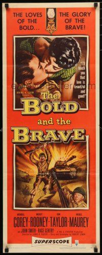 1j476 BOLD & THE BRAVE insert '56 the guts & glory story boldly and bravely told!