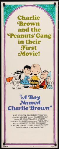 1j478 BOY NAMED CHARLIE BROWN insert '70 art of Snoopy & the Peanuts gang by Charles M. Schulz!