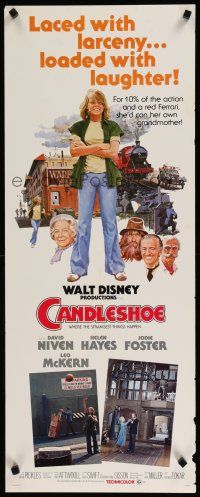 1j484 CANDLESHOE insert '77 Walt Disney, artwork of young Jodie Foster, she'd con her own grandma!