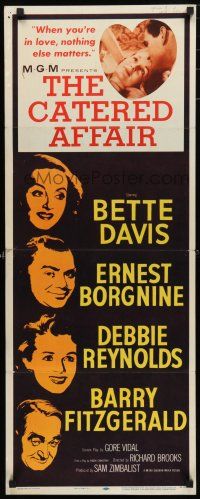 1j491 CATERED AFFAIR insert '56 Debbie Reynolds, Bette Davis, Ernest Borgnine, Barry Fitzgerald