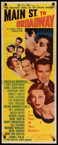 1j625 MAIN ST. TO BROADWAY insert '53 Tallulah Bankhead, Rex Harrison, Cornel Wilde & 7 more stars!