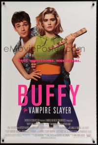 1k113 BUFFY THE VAMPIRE SLAYER 1sh '92 great image of sexy cheerleader Kristy Swanson!