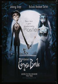 1k157 CORPSE BRIDE teaser DS 1sh '05 Tim Burton stop-motion animated horror musical!