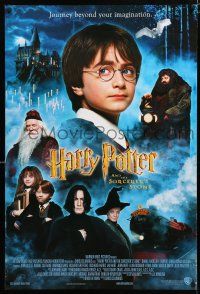 1k336 HARRY POTTER & THE PHILOSOPHER'S STONE DS 1sh '01 cool different cast montage image!