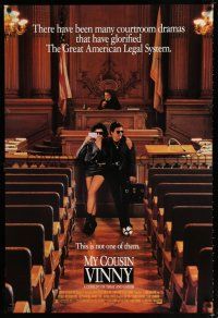 1k508 MY COUSIN VINNY DS 1sh '92 lawyer Joe Pesci w/pretty Marisa Tomei & judge Fred Gwynne!