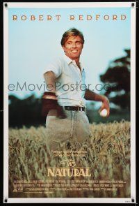 1k521 NATURAL int'l 1sh '84 great image of Robert Redford throwing baseball!