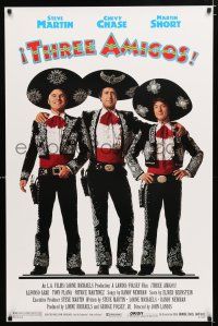 1k763 THREE AMIGOS 1sh '86 best portrait of Chevy Chase, Steve Martin & Martin Short!