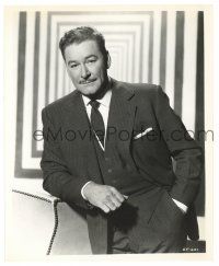 1m321 ERROL FLYNN 8.25x10 still '50s full-length portrait in suit over psychedelic background!