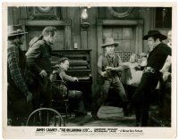 1m691 OKLAHOMA KID 8x10.25 still '39 James Cagney with gun w/ Ward Bond & Humphrey Bogart in bar!