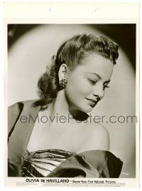 1m695 OLIVIA DE HAVILLAND 8x11 key book still '30s beautiful close portrait with bare shoulder!