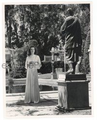 1m720 PHILADELPHIA STORY 8x10.25 still '40 Katharine Hepburn looking at statue by swimming pool!