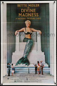 1p243 DIVINE MADNESS style B 1sh '80 wacky image of Bette Midler as part of Mt. Rushmore!