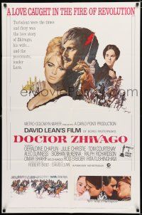 1p244 DOCTOR ZHIVAGO 1sh R71 Omar Sharif, Julie Christie, David Lean English epic, Terpning art!