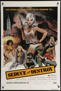 1p245 DOLL SQUAD 1sh '73 Ted V. Mikels directed, action art of sexy lady assassins!